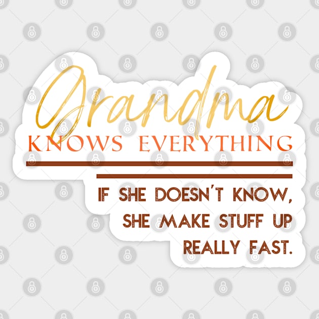 Grandma knows everything Sticker by YaiVargas